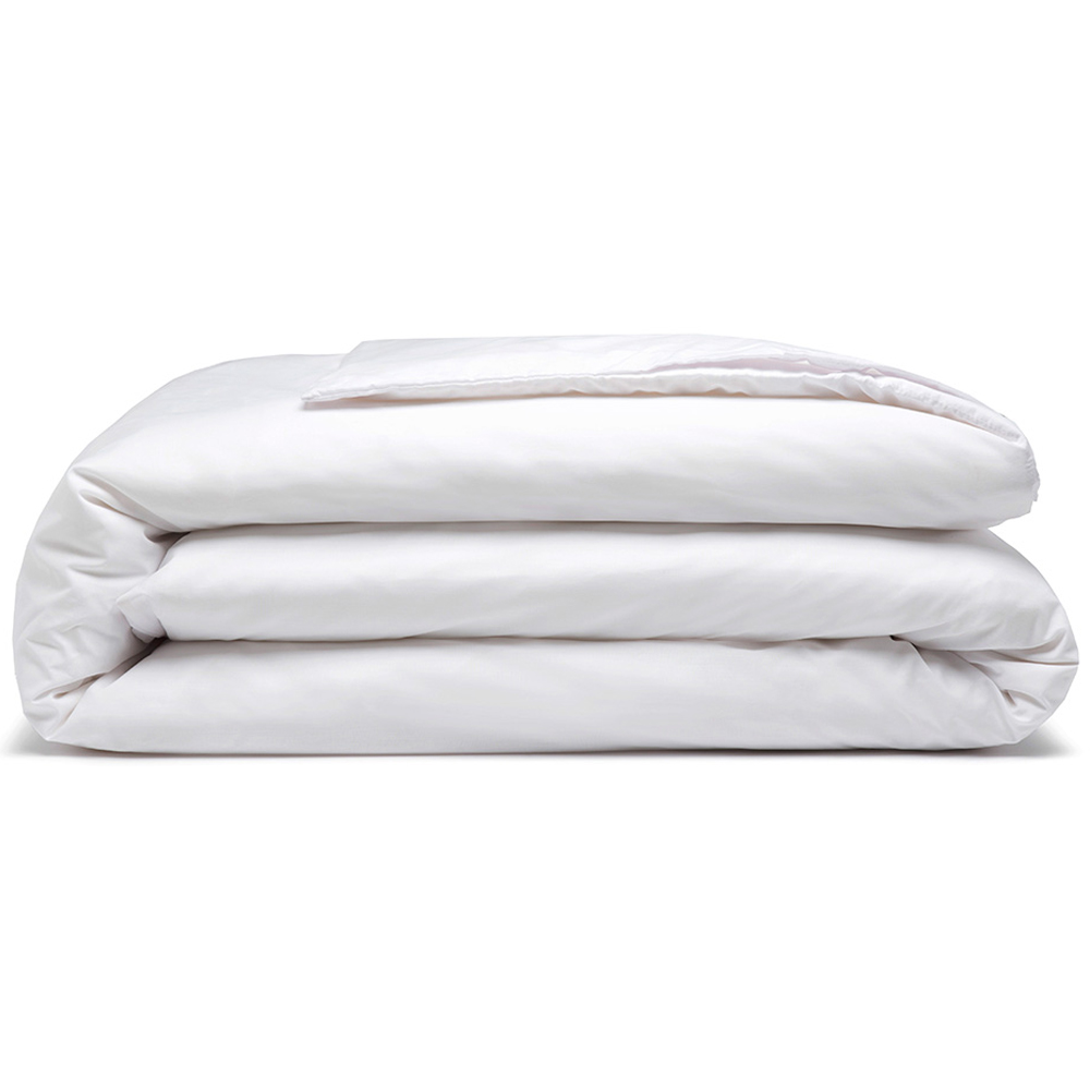 Serene Super King White Duvet Cover Image 1