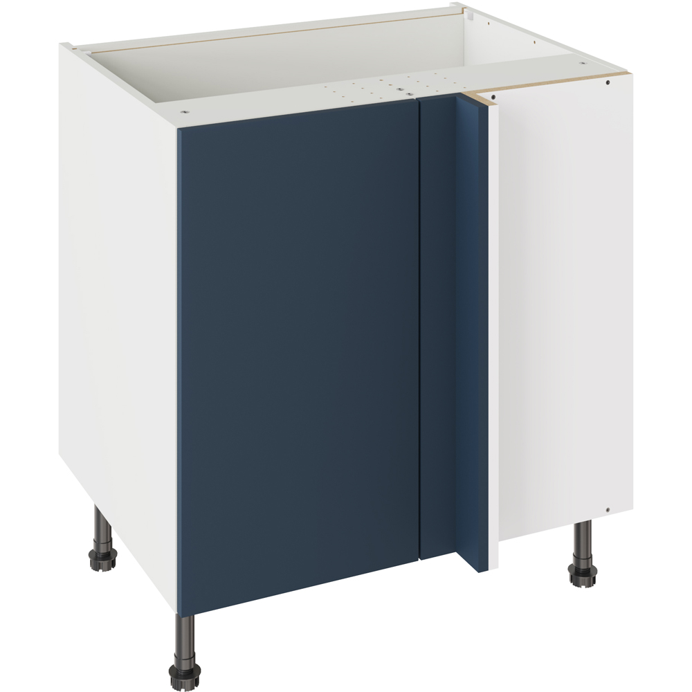 Kitchen Kit Slab Supermatt Blue Blind Corner Base Kitchen Cabinet Flatpack 800mm Image 1