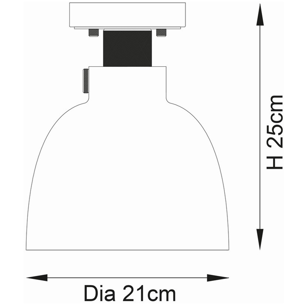 Merano Alessandria Bowl Smokey Grey and Black Semi Flush Ceiling Light Image 9