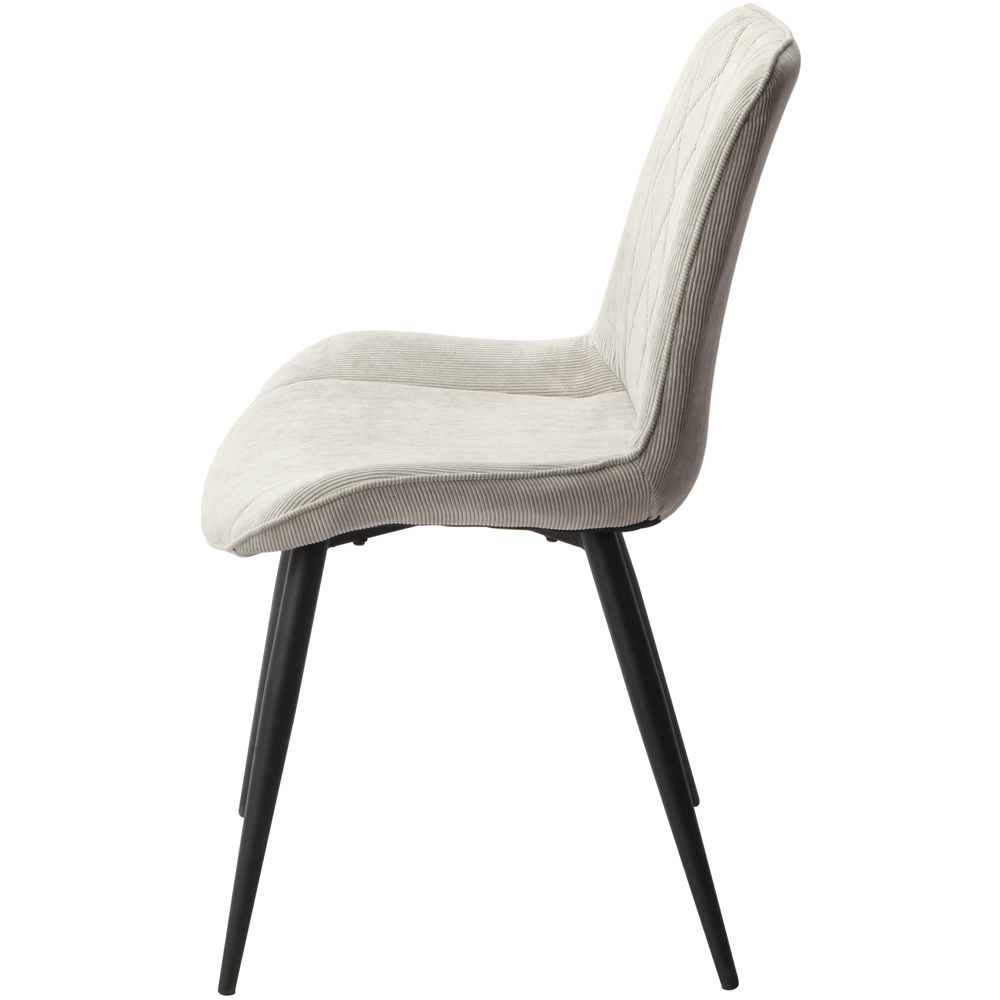 Core Products Aspen Set of 2 Light Grey and Black Diamond Stitch Dining Chair Image 8