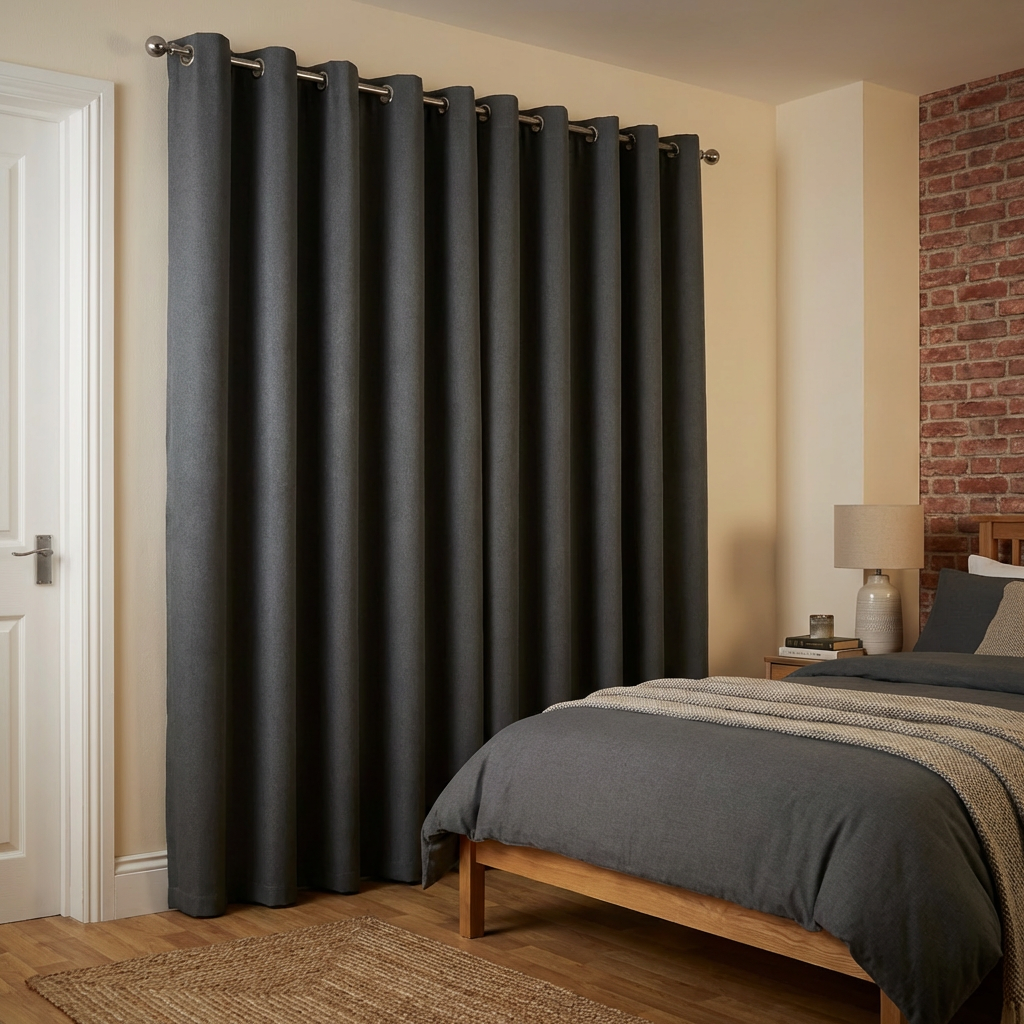 Linden Washable Blackout CurtainCharcoal137cm168cm Image 4