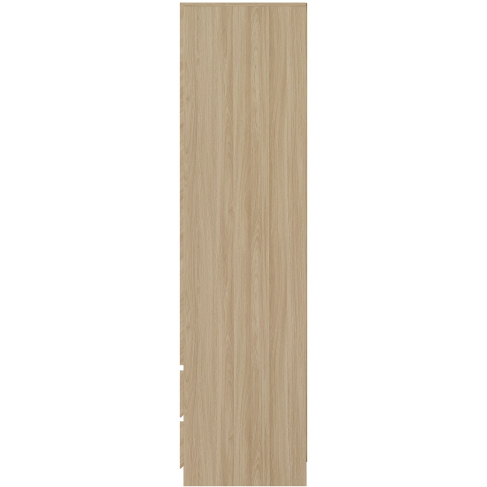 GFW Catania 3 Door 4 Drawer Euro Oak Wood Wardrobe Image 5