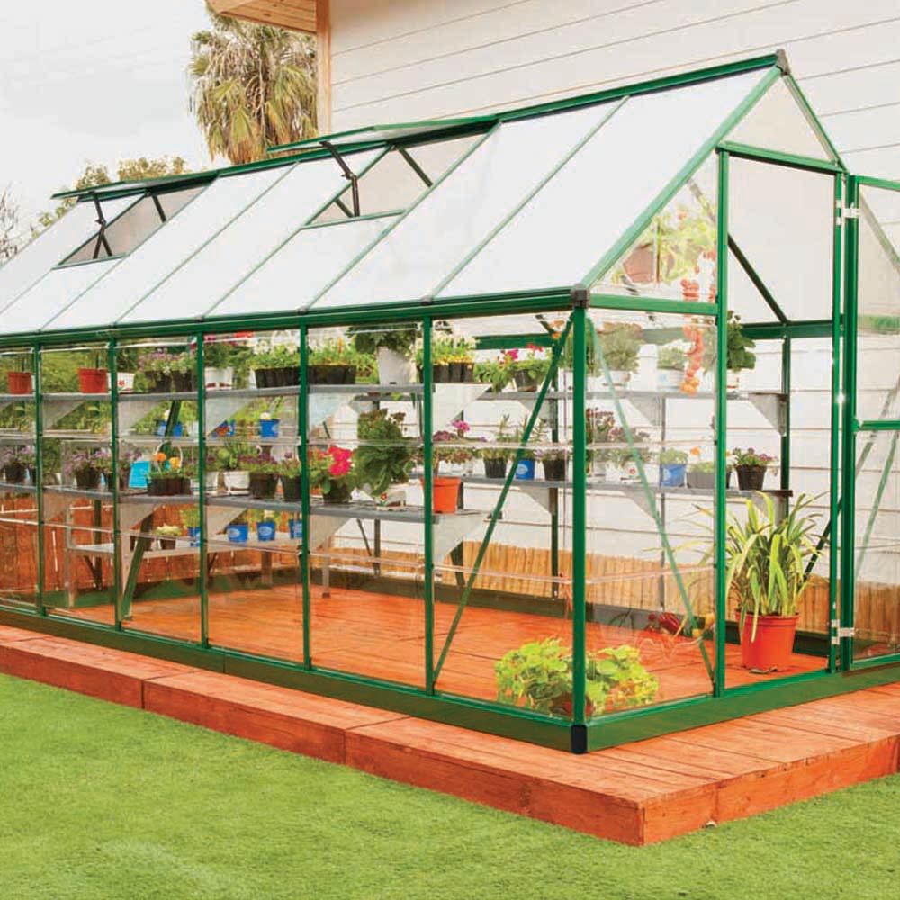 Palram Canopia Hybrid Green Aluminium 6 x 14ft Greenhouse Image 2