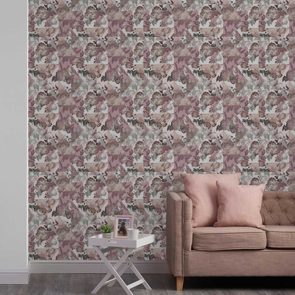 Grey Floral Wallpaper Design