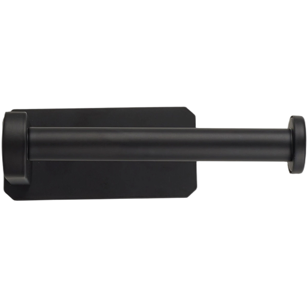 Living and Home Black Self-Adhesive Stainless Steel Toilet Roll Holder 14cm Image 3