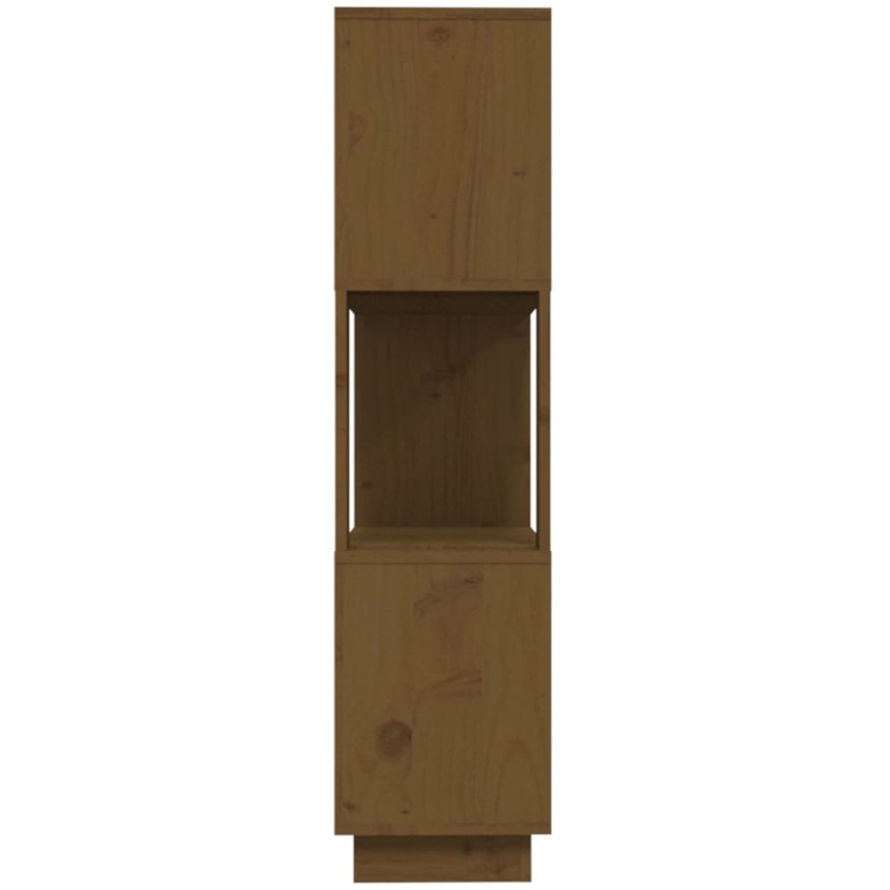 vidaXL 3 Shelf Honey Brown Solid Wood Bookcase Image 5