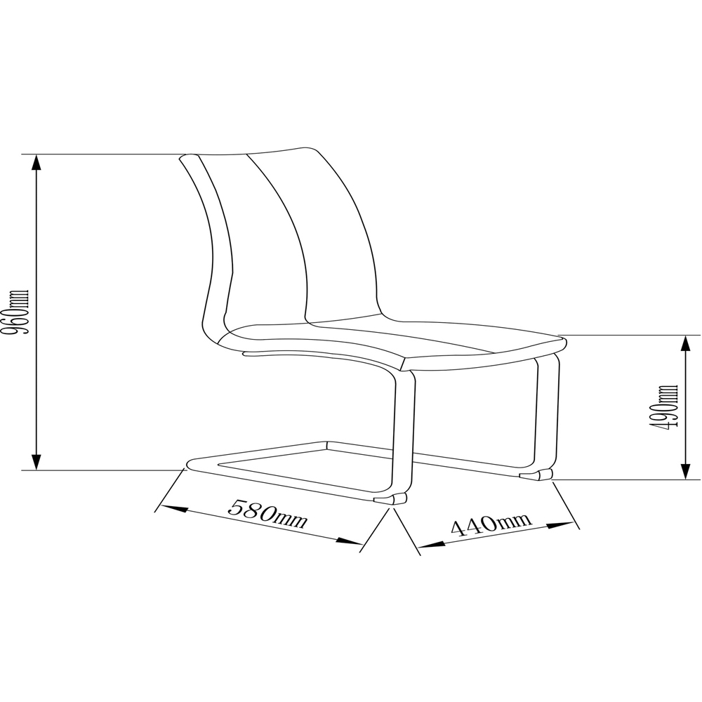 Pair of Arendelle Swing Leg Chairs - White Image 7