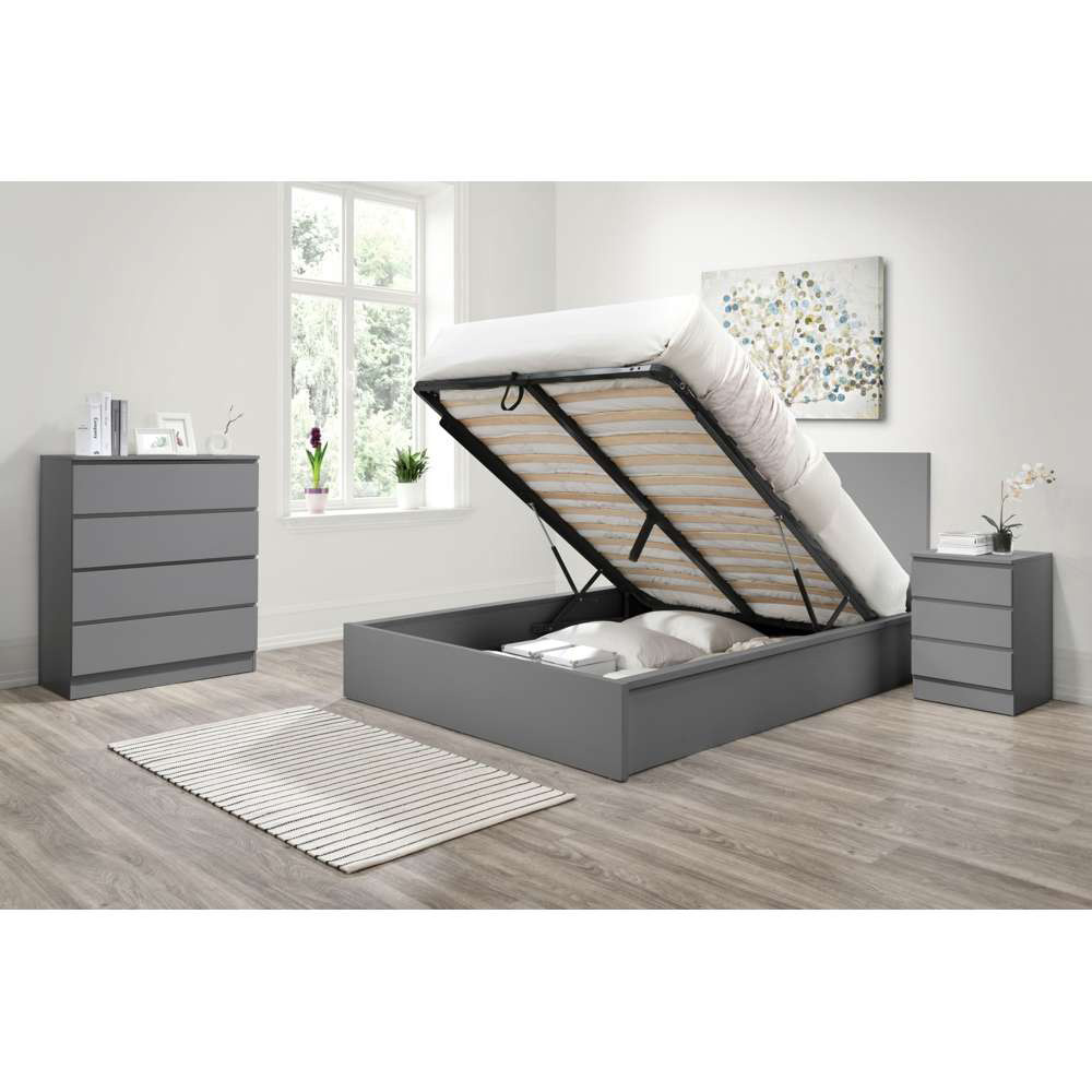 Oslo 4 Drawer Grey Chest of Drawers Image 3