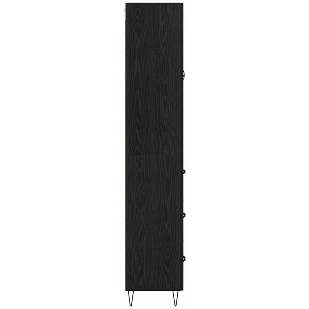 vidaXL 2 Door 3 Drawer Black Oak Sideboard Image 8