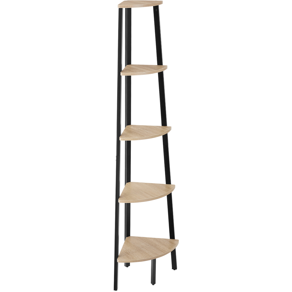 tectake Portland 4 Shelf Oak Sonoma Shelving Unit Image 3