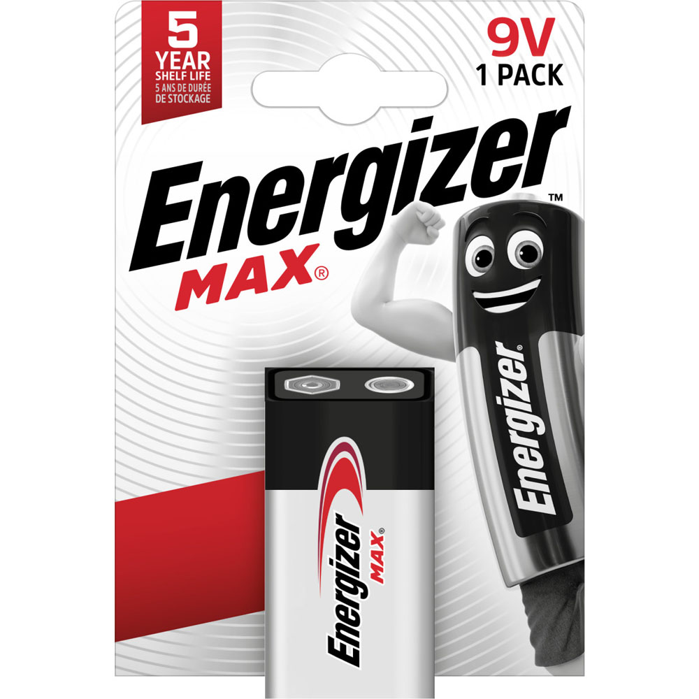 Energizer Max 9V Alkaline Battery Image 1