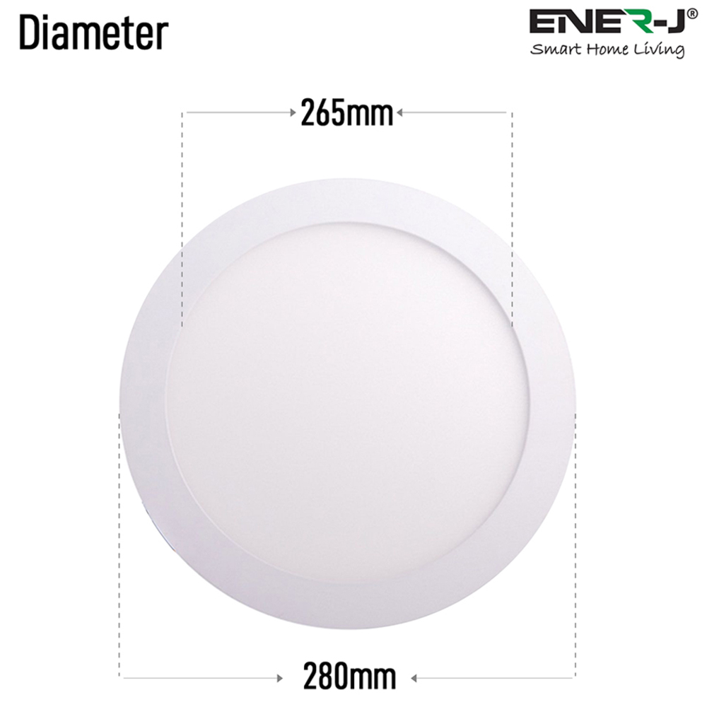 LED&Co. 6W Round Recessed Ceiling Panel Light – 3000K Warm White, 420 Lumens For Home/Office (37-03-0008)