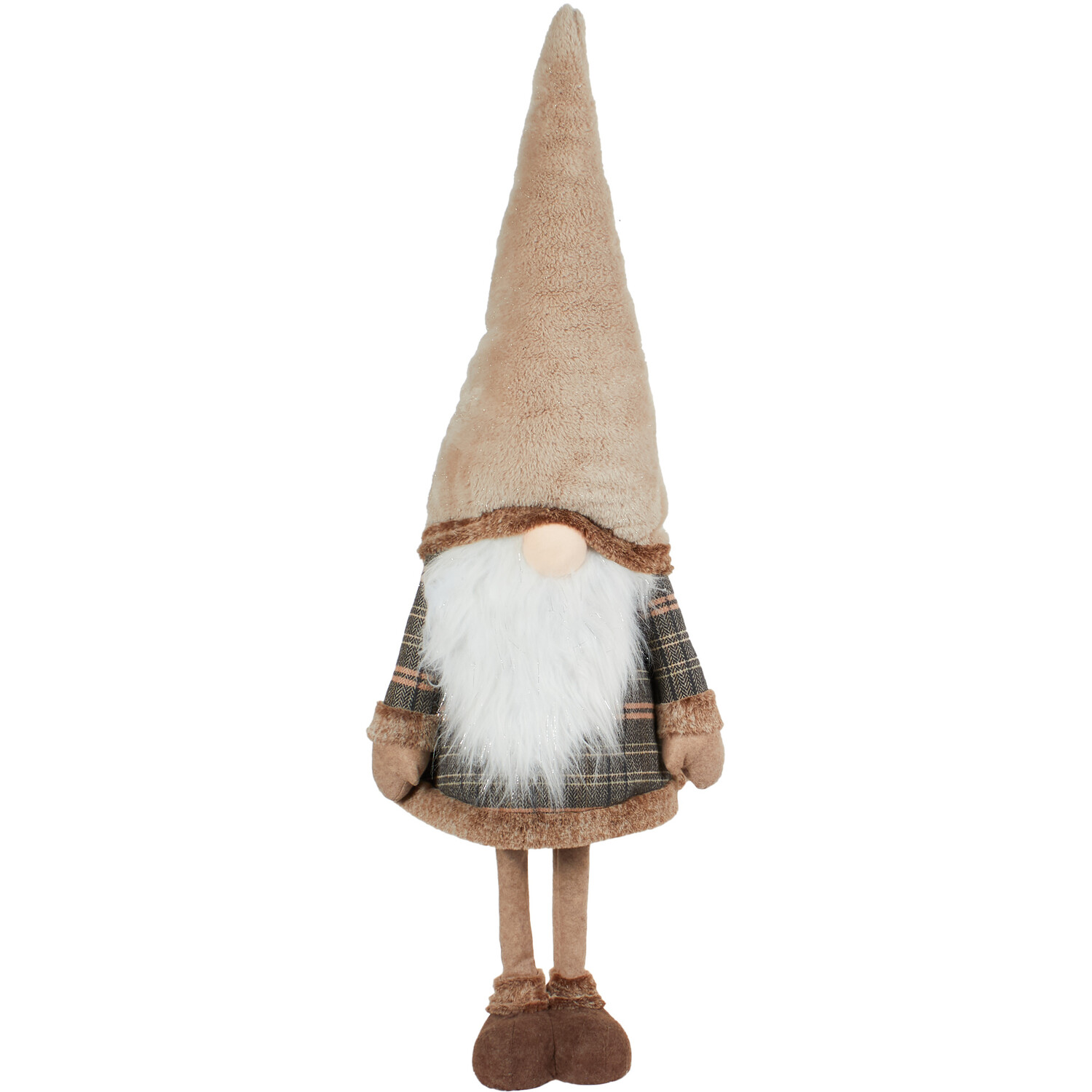 Tartan Standing Gonk Beige - Beige Image 1