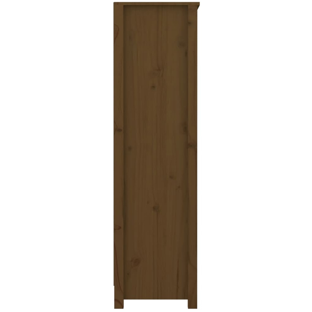 vidaXL 4 Shelf Honey Brown Solid Pine Wood Bookcase Image 5