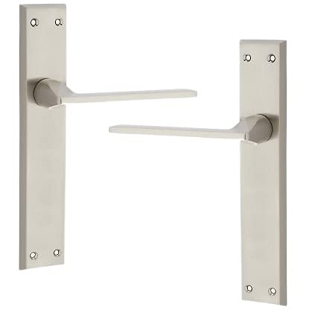 Golden Grace Satin Vector Latch Door Handle Set Image 2