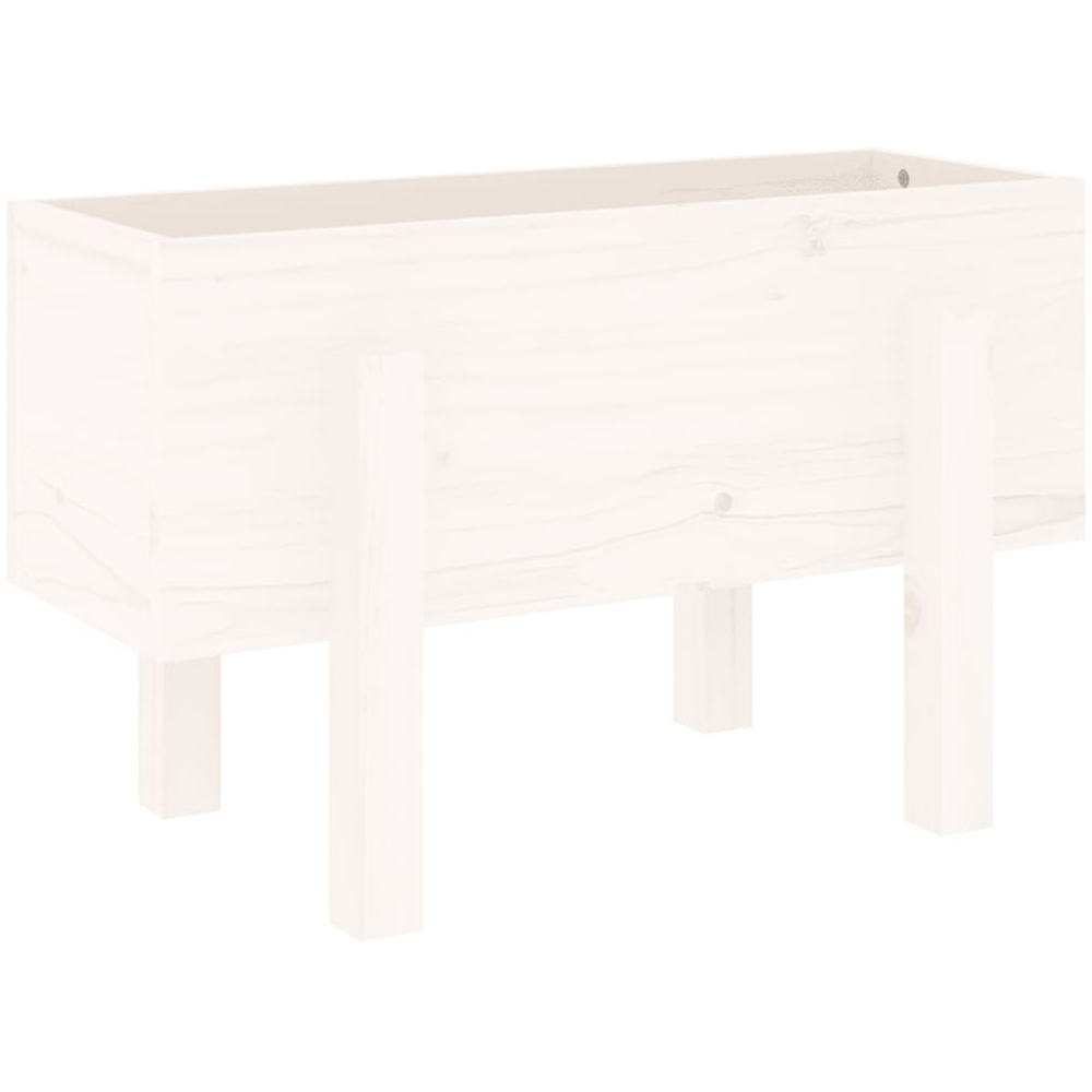 vidaXL White Pine Wood Garden Planter 38 x 30 x 62cm Image 1