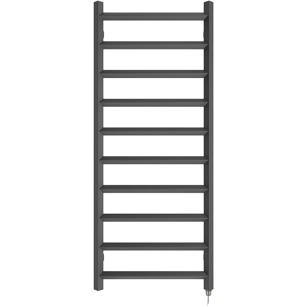 Terma Crystal Modern Grey Electric Towel Rail 1200 x 500mm Image 1
