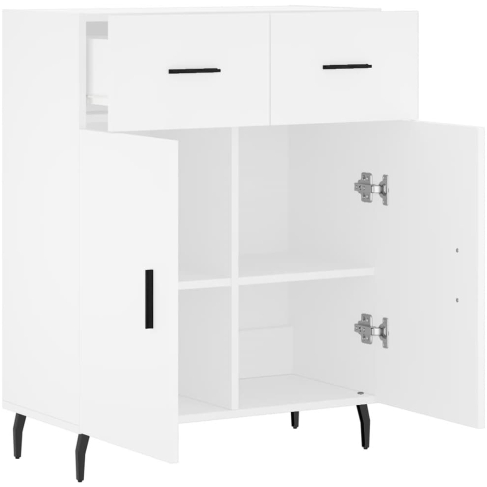 vidaXL 2 Door 2 Drawer White Sideboard Image 5