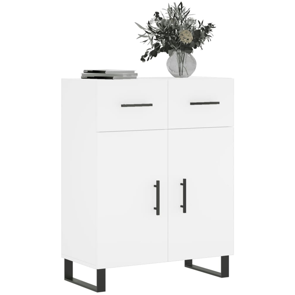 vidaXL 2 Door 2 Drawer White Sideboard Image 3