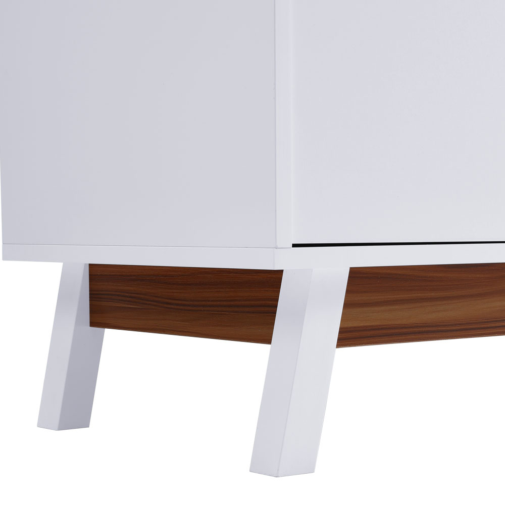 Living and Home 3 Door Single Drawer White Sideboard Image 6