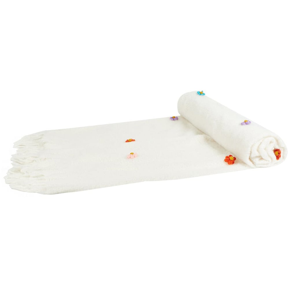 Fleur Throw - Ivory Image 1