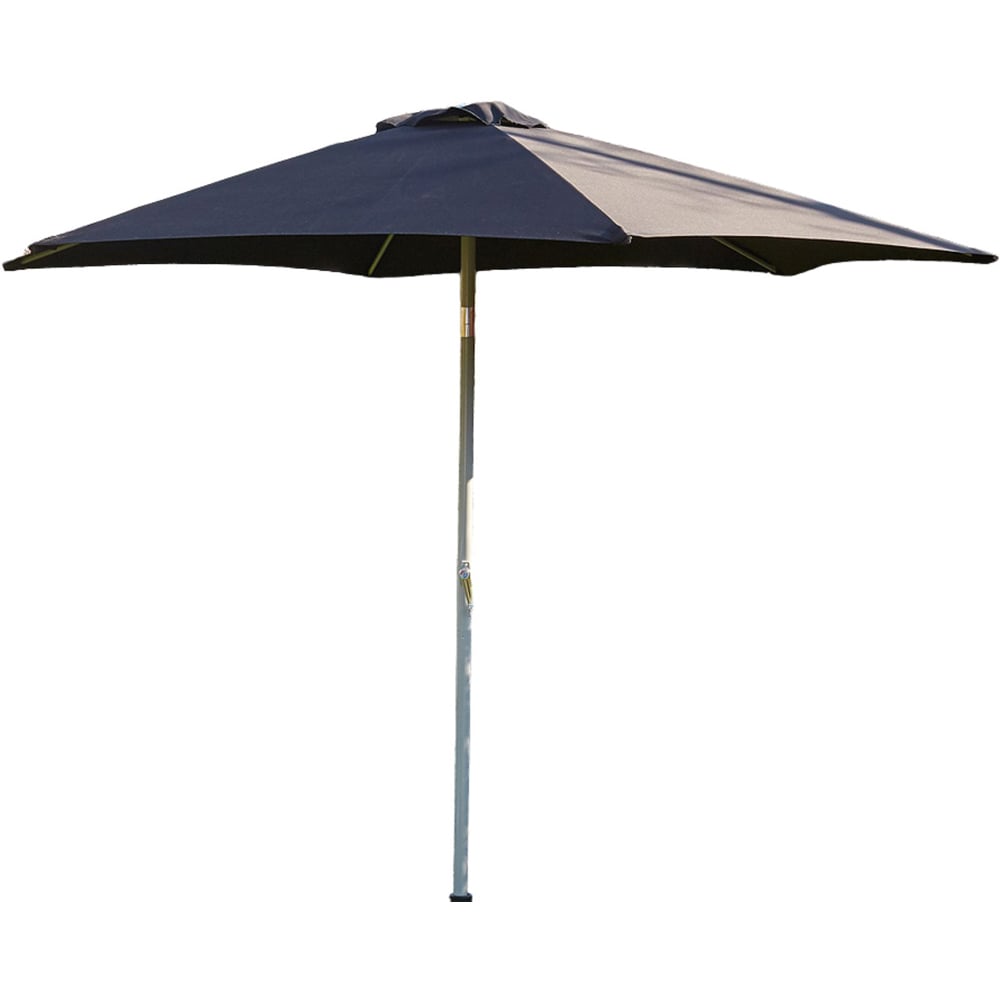 Home Source Gozo Black Garden Outdoor Parasol 2.7m Image 1