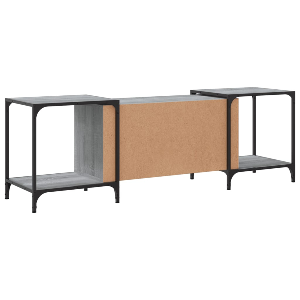 vidaXL 4 Shelf Grey Sonoma Adjustable TV Cabinet Image 6