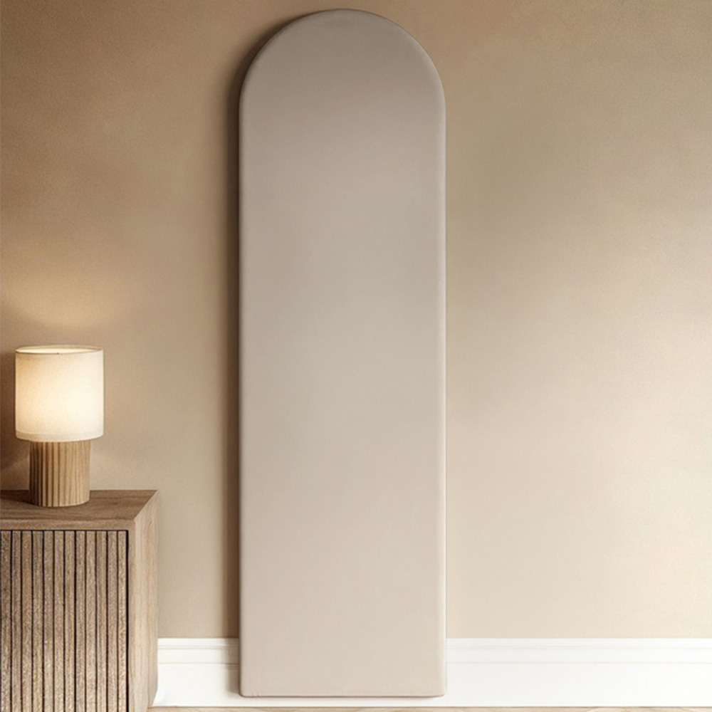 Solace+Co Cirrus Beige Velvet Headboard Panel Image 1