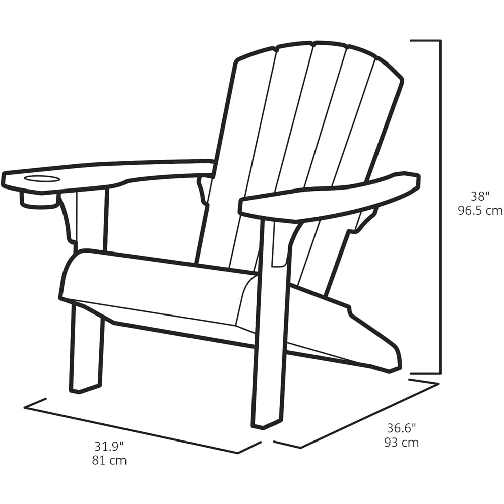 Keter Alpine Grey Adirondack Chair Image 6