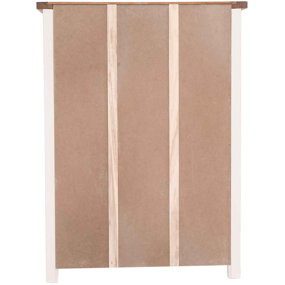 Lovere 4 Shelf Off White Wide Bookcase Image 7