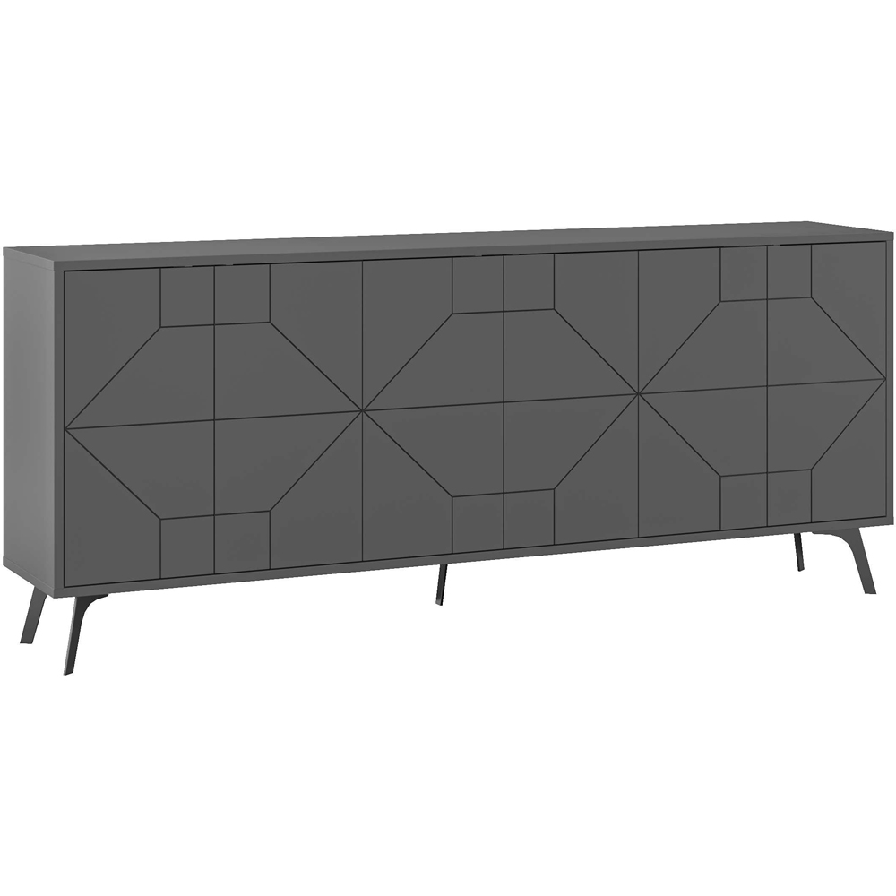 Decortie Dune 6 Door Anthracite Sideboard Image 2