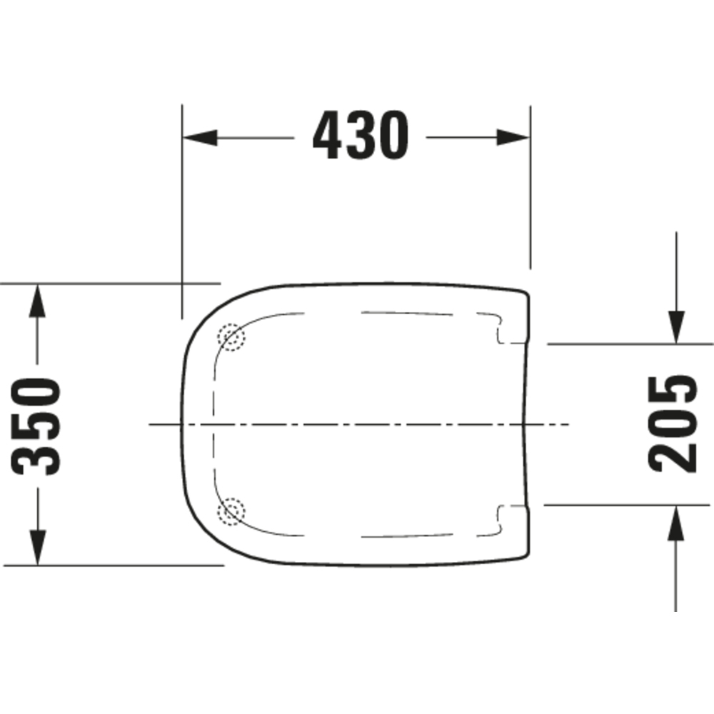 Duravit D-Code White Compact Toilet Seat and Cover 360 x 430mm Image 8