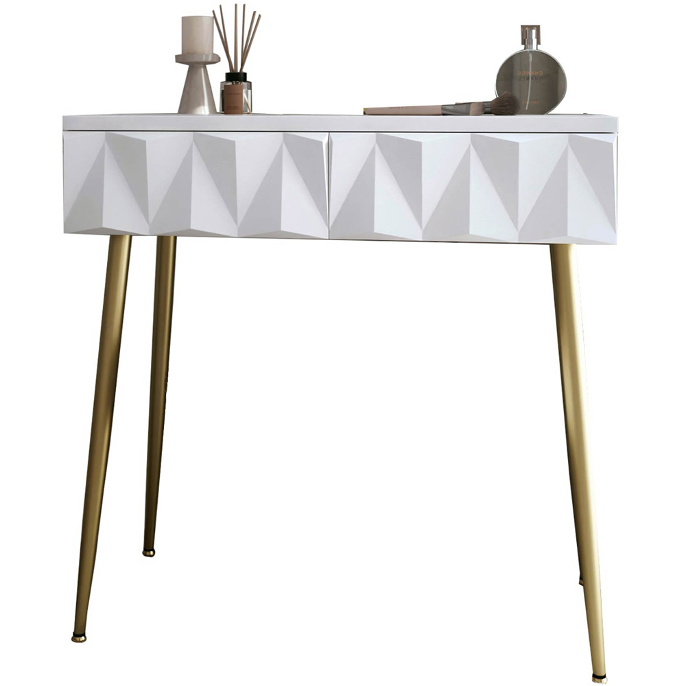 CARME Home Montana White and Gold Dressing Table Image 2