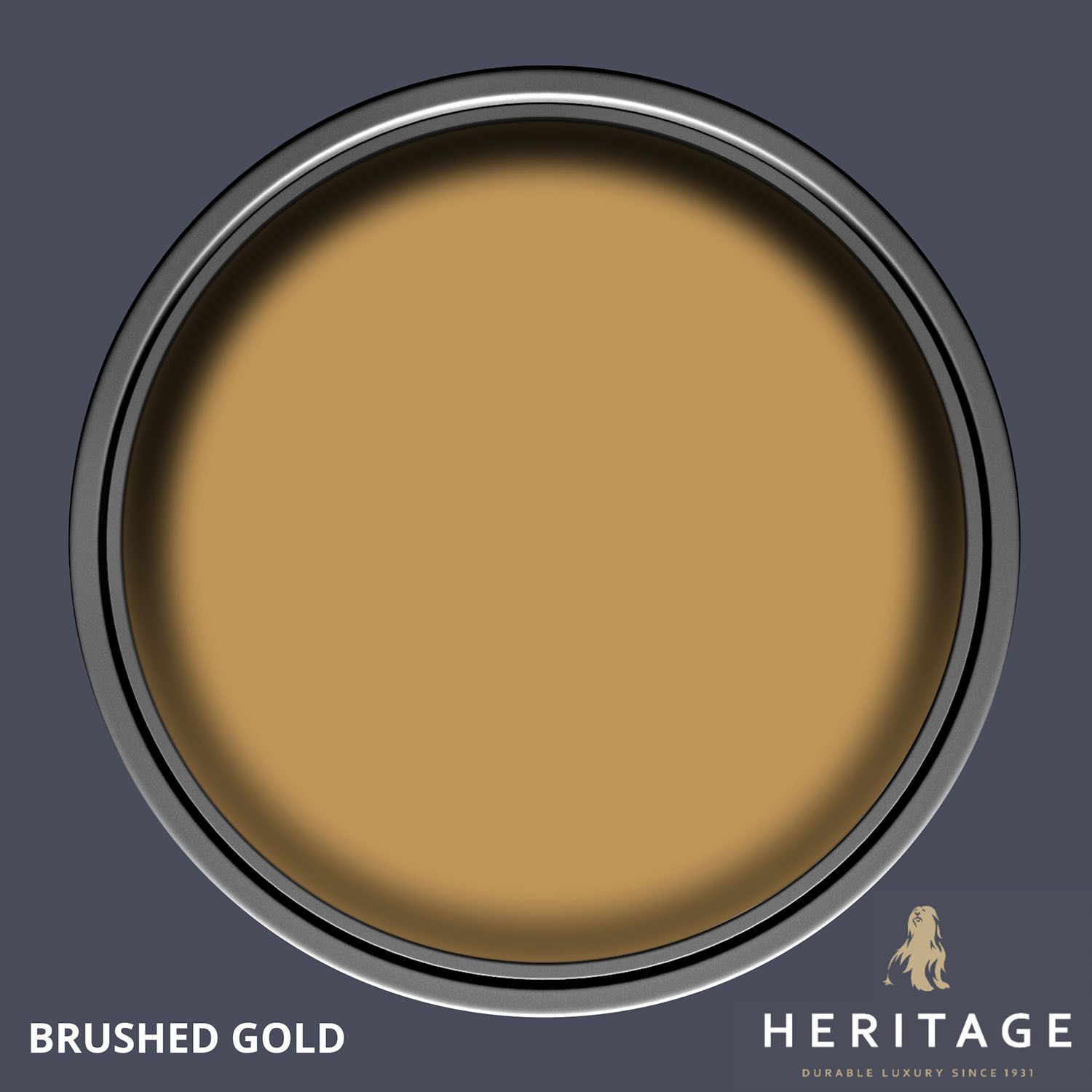 Dulux Heritage Walls and Ceilings Brushed Gold Velvet Matt Emulsion Paint 2.5L Image 7