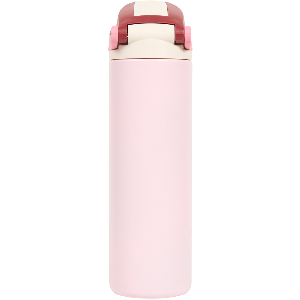 Stainless Steel 2 Way Lid Bottle with Straw Pink Image 2