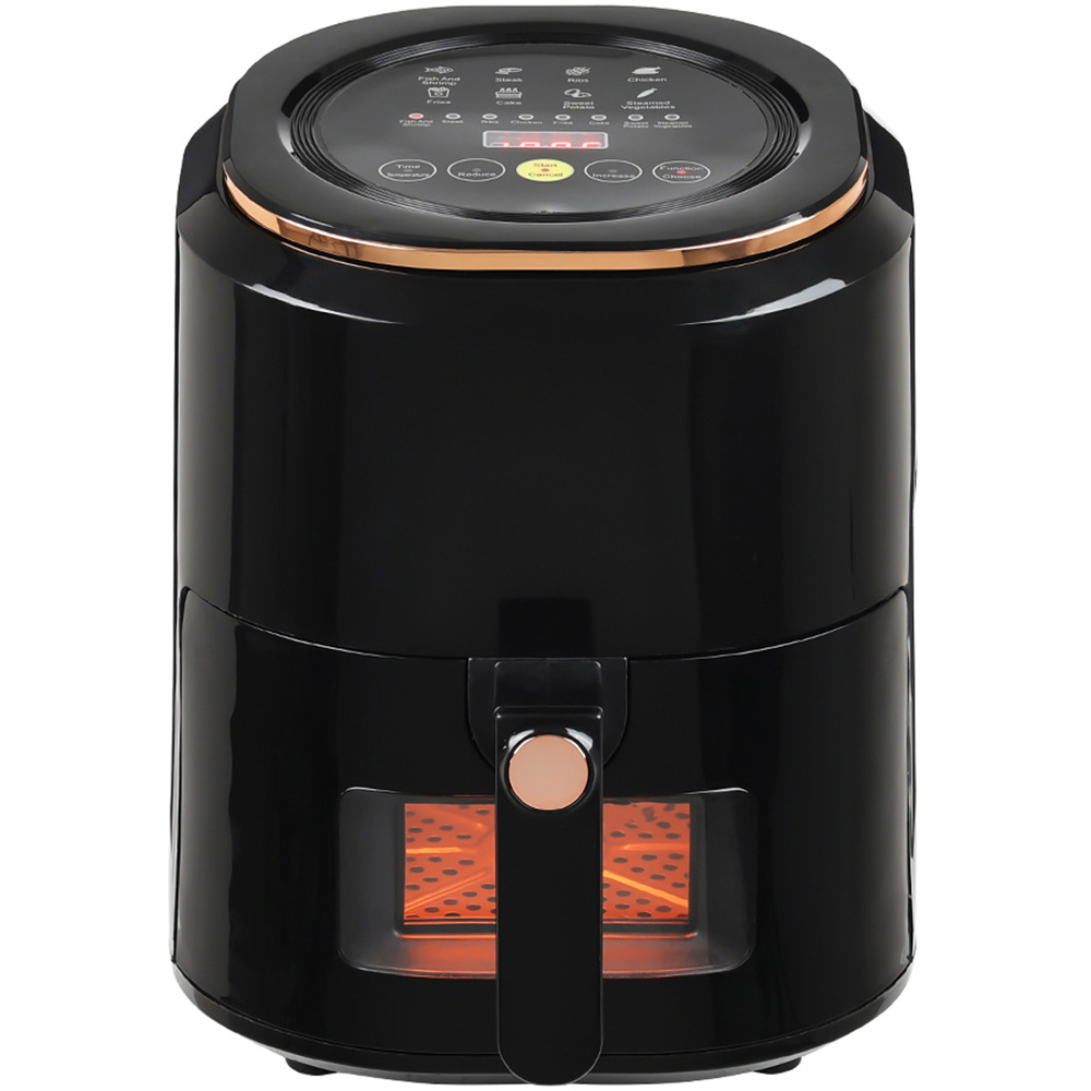 Living and Home DM0619 Black 5L Digital Touchscreen Air Fryer Image 1