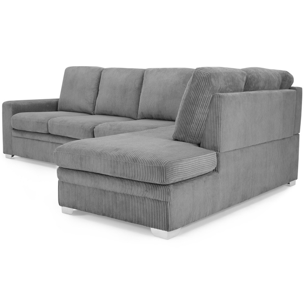 Home Detail Alcott 6 Seater Grey Jumbo Cord Fabric Right Hand Corner Sofa Image 4