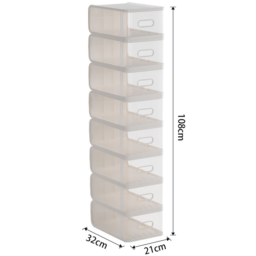 H&O Direct 8 Tier Transparent Shoe Storage Box Image 5