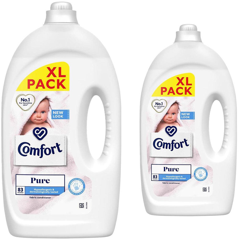 Comfort Pure Fabric Conditioner 83 Washes 2490ml 2 Pack Image 1