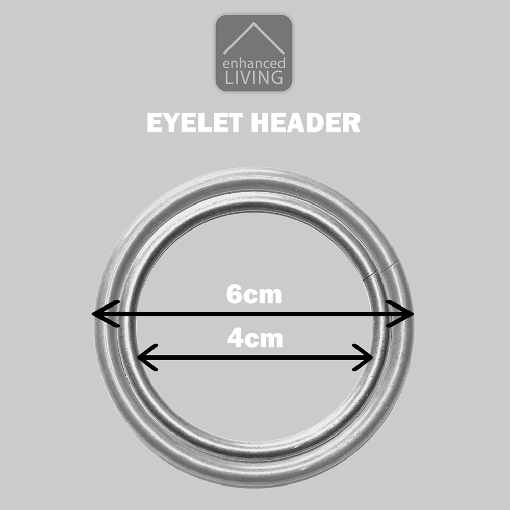 Enhanced Living Goodwood Cream Embossed Wave Thermal Eyelet Curtain 117 x 137cm Image 8