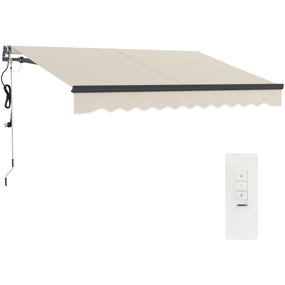 Outsunny 3.5 x 2.5m Beige Electric Retractable Awning Image 2
