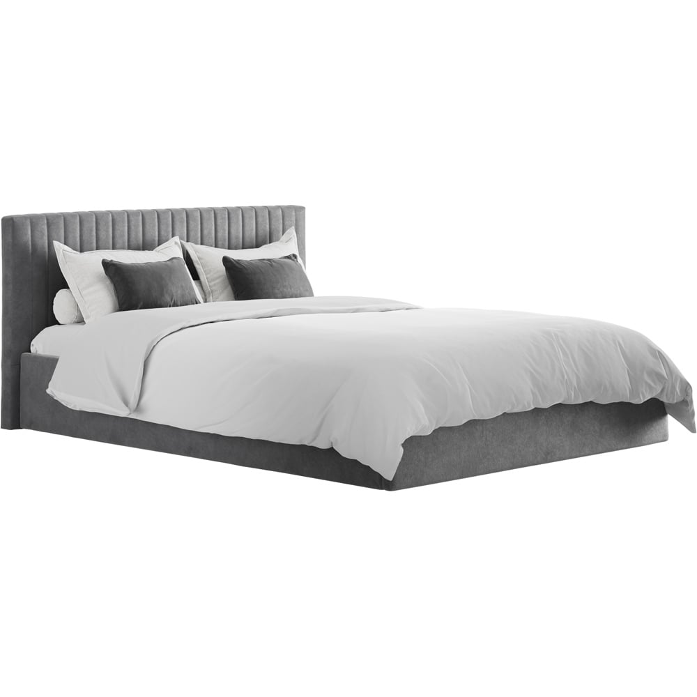 LPD Furniture Berlin King Size Silver Bed Frame Image 3