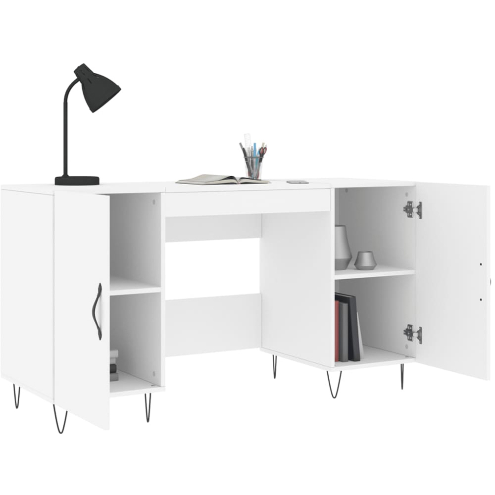 vidaXL 2 Door Modern Desk Grey Image 4