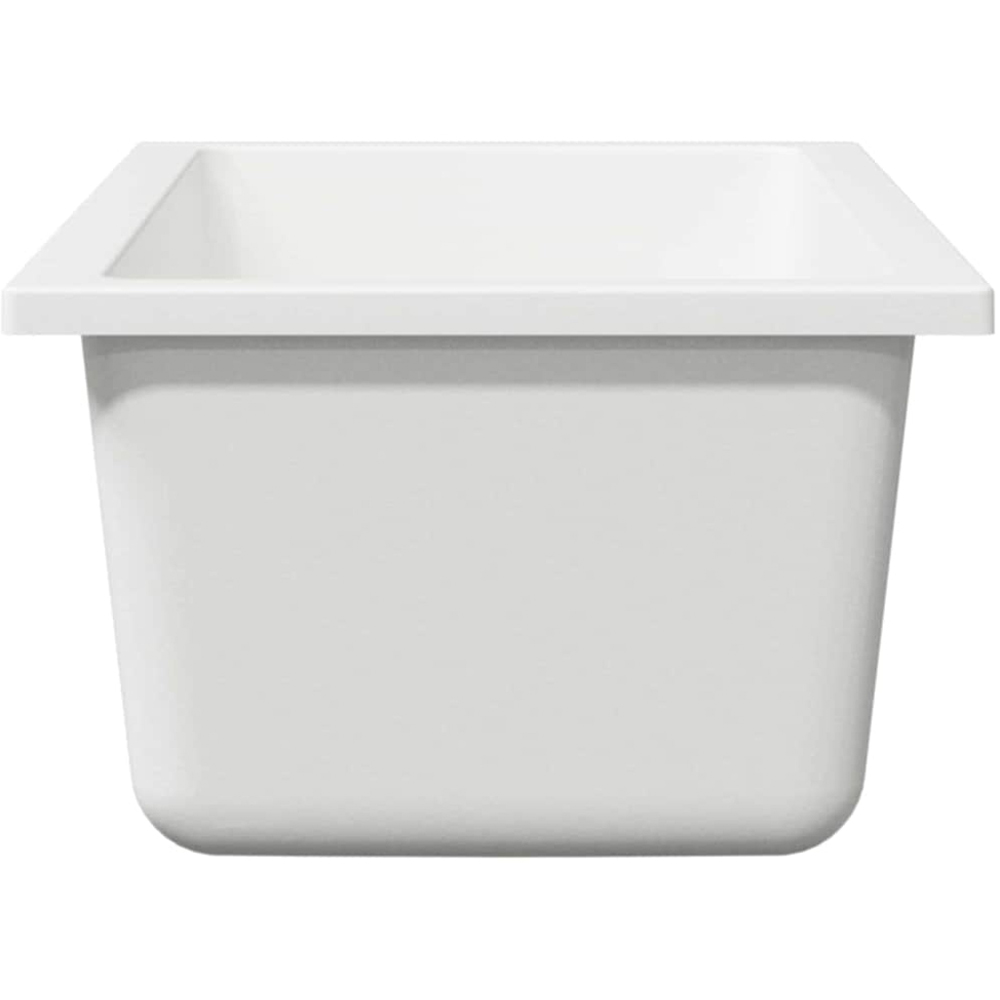 vidaXL White Granite Kitchen Sink 21 x 44 x 14cm Image 3