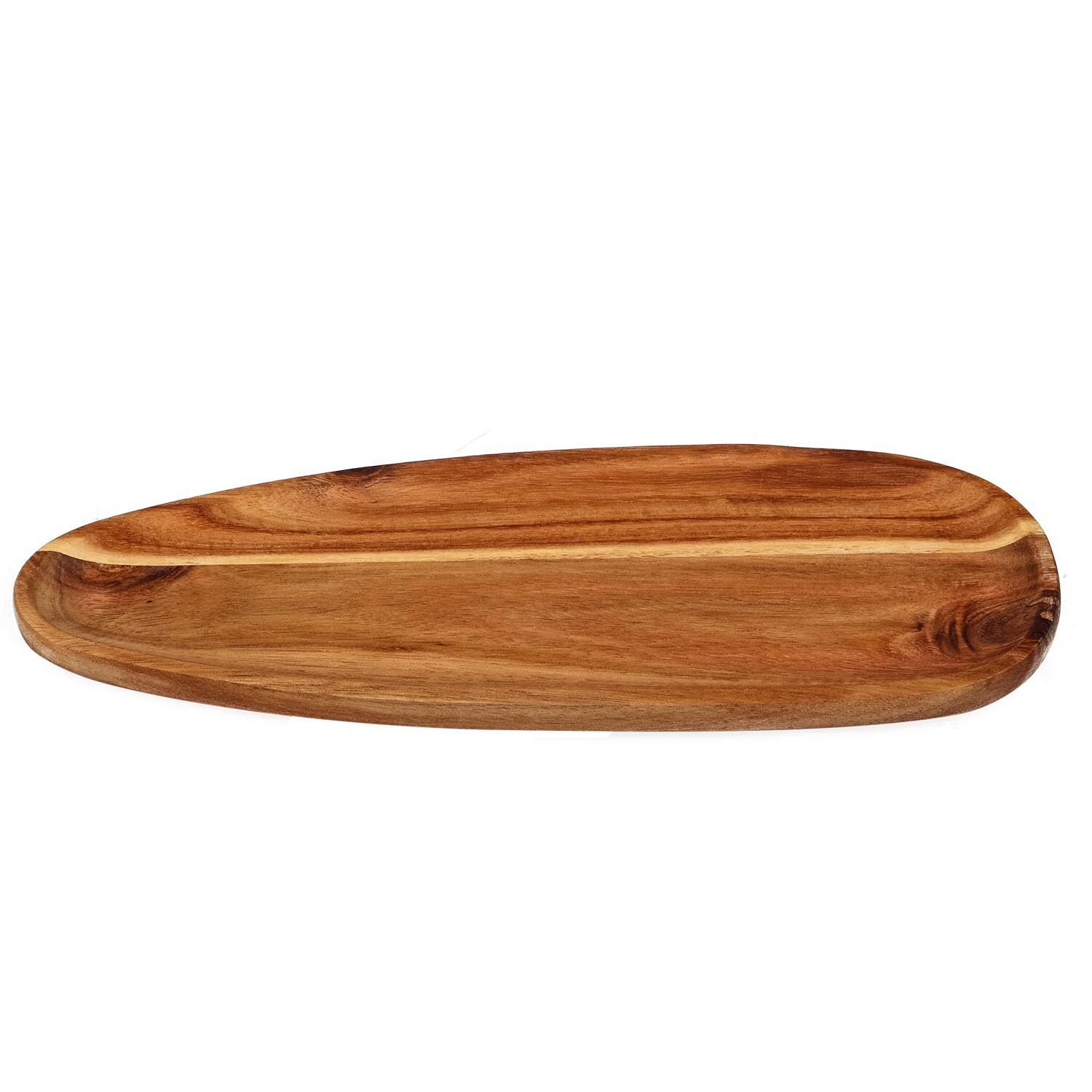 Acacia Wood Oval Long Serving Platter Image 2