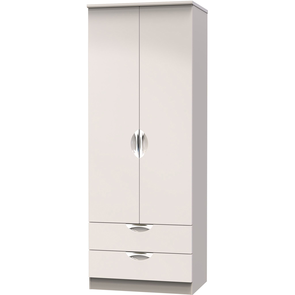 Crowndale Camden 2 Door 2 Drawer Kashmir Gloss Wardrobe Ready Assembled Image 3