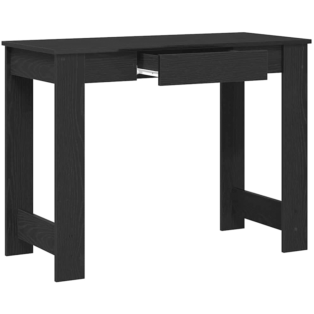 vidaXL Single Drawer Computer Desk Black Image 4
