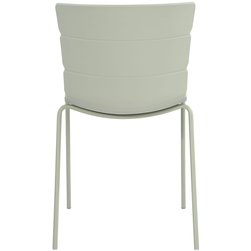 Core Products Bali Set of 2 Light Green Plastic Kitchen Chair Image 6