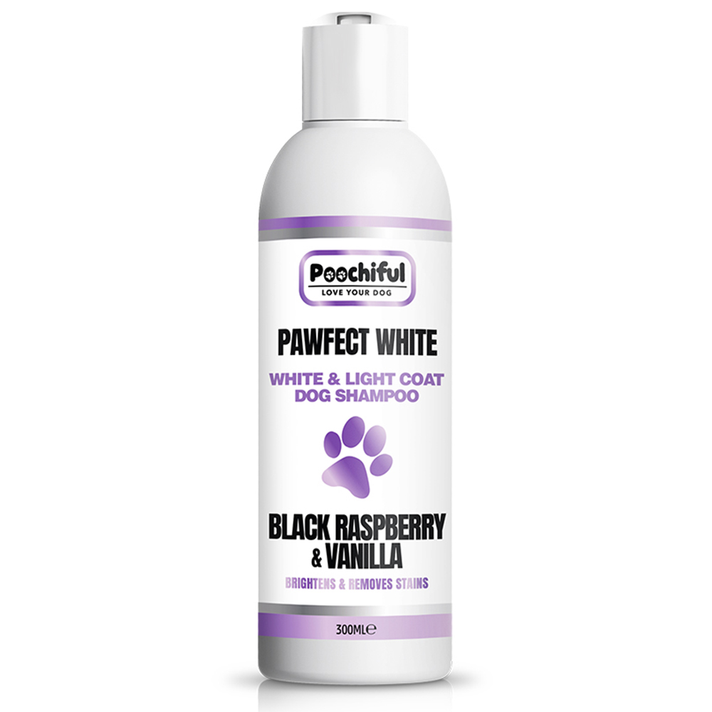 Poochiful Pawfect White and Light Coat Dog Shampoo 300ml Image 1