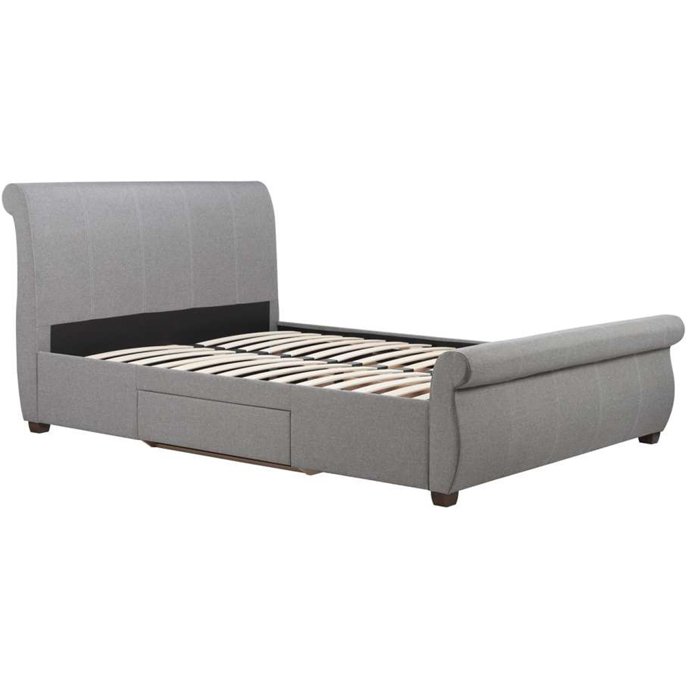 Lancaster Double Grey Bed Image 2